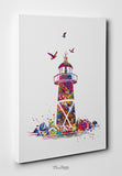 Lighthouse Watercolor Print Sea Themed Wall Art Sail Wall Decor Ocean Coastal Living Nautical Housewarming Gift Summer Holiday Home Decor-96