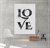 LOVE Typography Watercolor Print Housewarming Gift Office Decor Wall Art Modern Abstract Colorful Art Home Decor House Wall Hanging Gift-108