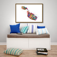 Malta Map Watercolor Print Map of Malta Country Decor Wanderlust Wall Art Housewarming Gift Malta Poster Office Wall Decor Wall Hanging-1761