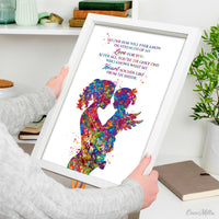 Mother and Daughter Watercolor Print Mother and Baby Kids Midwifery Memorial Gift Memory gift New Mum Baby Shower Art Mother Day Gift-1823