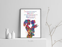 Mother and Daughter Watercolor Print Mother and Baby Kids Midwifery Memorial Gift Memory gift New Mum Baby Shower Art Mother Day Gift-1823