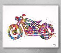 Motorcycle Art Watercolor Print Motorcycles Sport Bike Classic Motorbike Retro Bike Dirt Bike Motocross Sports Poster Wall Art Poster-1857