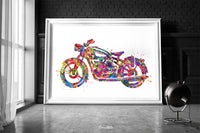 Motorcycle Art Watercolor Print Motorcycles Sport Bike Classic Motorbike Retro Bike Dirt Bike Motocross Sports Poster Wall Art Poster-1857