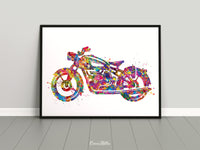Motorcycle Art Watercolor Print Motorcycles Sport Bike Classic Motorbike Retro Bike Dirt Bike Motocross Sports Poster Wall Art Poster-1857