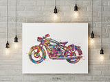 Motorcycle Art Watercolor Print Motorcycles Sport Bike Classic Motorbike Retro Bike Dirt Bike Motocross Sports Poster Wall Art Poster-1857