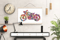 Motorcycle Art Watercolor Print Motorcycles Sport Bike Classic Motorbike Retro Bike Dirt Bike Motocross Sports Poster Wall Art Poster-1857