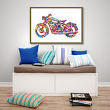 Motorcycle Art Watercolor Print Motorcycles Sport Bike Classic Motorbike Retro Bike Dirt Bike Motocross Sports Poster Wall Art Poster-1857