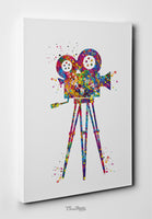 Movie Camera Watercolor Print Movie Director Poster Wall Art Decor Art Home Decor Wall Hanging Retro Camera Art Photography Art Decor-128