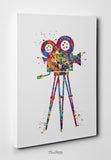 Movie Camera Watercolor Print Movie Director Poster Wall Art Decor Art Home Decor Wall Hanging Retro Camera Art Photography Art Decor-128