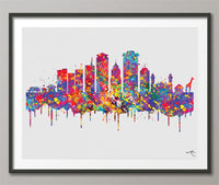 Nairobi Skyline Watercolor Print Kenya City Map Homesick Wanderlust Art Print Wall Wedding Gift African Travel Wall Decor Wall Hanging-569