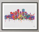 Nairobi Skyline Watercolor Print Kenya City Map Homesick Wanderlust Art Print Wall Wedding Gift African Travel Wall Decor Wall Hanging-569