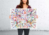 Neural Connections Watercolor Print Abstract Medical Art Science Neurology Brain Psychiatry Therapy Art Doctor Poster Neuron Synapses-1827