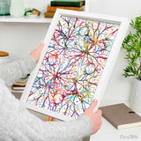 Neural Connections Watercolor Print Abstract Medical Art Science Neurology Brain Psychiatry Therapy Art Doctor Poster Neuron Synapses-1827