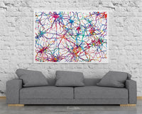 Neural Synapses Watercolor Print Abstract Medical Art Science Neurology Brain Cell Psychiatry Therapy Doctor Poster Neuron Wall Art-1820
