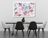 Neural Synapses Watercolor Print Abstract Medical Art Science Neurology Brain Cell Psychiatry Therapy Doctor Poster Neuron Wall Art-1820