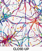 Neural Synapses Watercolor Print Abstract Medical Art Science Neurology Brain Cell Psychiatry Therapy Doctor Poster Neuron Wall Art-1820