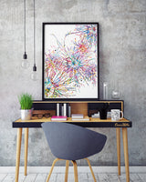 Neural System Watercolor Print Abstract Medical Art Science Neurology Brain Cell Psychiatry Doctor Poster Neural Synapse Wall Art Decor-1821