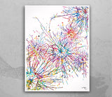 Neural System Watercolor Print Abstract Medical Art Science Neurology Brain Cell Psychiatry Doctor Poster Neural Synapse Wall Art Decor-1821