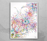Neural System Watercolor Print Abstract Medical Art Science Neurology Brain Cell Psychiatry Doctor Poster Neural Synapse Wall Art Decor-1821