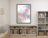 Neural System Watercolor Print Abstract Medical Art Science Neurology Brain Cell Psychiatry Doctor Poster Neural Synapse Wall Art Decor-1821