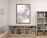 Neural System Watercolor Print Abstract Medical Art Science Neurology Brain Cell Psychiatry Doctor Poster Neural Synapse Wall Art Decor-1821