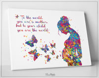 Pregnant Woman Quote Watercolor Print Pregnancy Mom Gift Butterfly Obstetrician Nursing Baby Shower New Mum Mother Gift Midwife Gift-1698