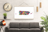 Puerto Rico Map Watercolor Print Map of Puerto Rico Decor Wanderlust Wall Art Housewarming Gift Puerto Rican Wall Decor Wall Hanging-1760