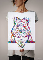 Quokka Watercolor Print Art Wall Art Poster Nursery Wall Decor Housewarming Gift Cute Animal Poster Happy Australian Animal Wall Art-1882