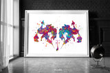 Rorschach inkblot Art Abstract Watercolor Print Psychology Psychiatry Wall Art Psychotherapist Black White Art Medical Art Clinic Decor-1795