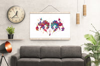 Rorschach inkblot Art Abstract Watercolor Print Psychology Psychiatry Wall Art Psychotherapist Black White Art Medical Art Clinic Decor-1795