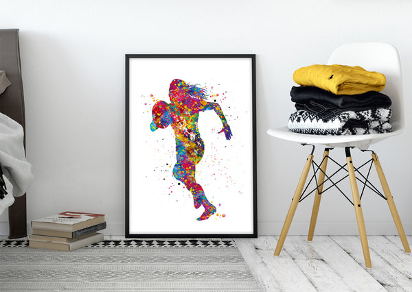 Rugby Player Set of 2 Prints, Teen Wall Art, Rugby Poster, Gift