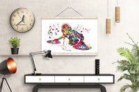 DJ Watercolor Print Headphone Music Art Wall Art Poster Room Decor Gift DJ Gift Teen Room Bedroom Party Musical Decor Art Music Studio-1817