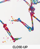 Skeleton Running Phases Watercolor Print Skeletal System Poster Clinic Physical Therapist Runner Sport Human Bones Anatomy Medical Art-1822