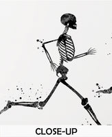 Skeleton Running Phases Watercolor Print Skeletal System Poster Clinic Physical Therapist Runner Sport Human Bones Anatomy Medical Art-1828