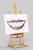 Smiling Mouth Dentist Art Watercolor Print Tooth Teeth Dental Office Tooth Bracelet Dentistry Dental Art Clinic Orthodontic Orthodontist-747