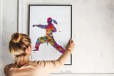 Taekwondo Female Watercolor Print Girl Taekwondo Gift Taekwondo Art Tae Kwon Do Wall Decor Girl Martial Girl Karate Mom Sport Wall Art-1860