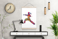 Taekwondo Female Watercolor Print Girl Taekwondo Gift Taekwondo Art Tae Kwon Do Wall Decor Girl Martial Girl Karate Mom Sport Wall Art-1860