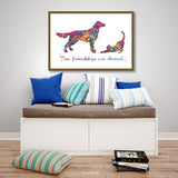 Cat and Dog Friend Quote Watercolor Print Pet Gift Pet Dog Love Friendship Gift Housewarming Gift Pet Wall Art Doglover Gift Veterinary-1715