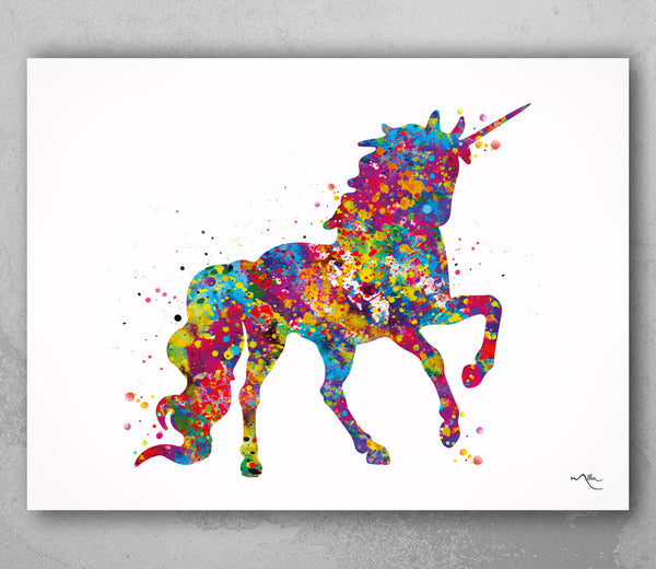 Unicorn Watercolor Print Wall Decor Nursery Decor Girls Room Decor For Girls Rainbow Horse Kids Room Birthday Gift Fantasy Art Wall Art-476