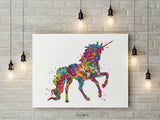 Unicorn Watercolor Print Wall Decor Nursery Decor Girls Room Decor For Girls Rainbow Horse Kids Room Birthday Gift Fantasy Art Wall Art-476