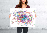 Epilepsy Brain Art Watercolor Print Abstract Medical Art Science Neurology Brain Cell Psychiatry Therapy Art Doctor Poster Wall Art-1819