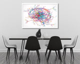 Epilepsy Brain Art Watercolor Print Abstract Medical Art Science Neurology Brain Cell Psychiatry Therapy Art Doctor Poster Wall Art-1819