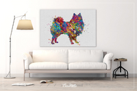 American Eskimo Dog Watercolor Print Eskie Dog Art Custom Dog Portrait Pet Gift Animal Dog Painting Doglover Gift Personelize Poster-1488 - CocoMilla