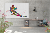 Ski Watercolor Print Skiing Poster Skier Gift Winter Sports Art Wall Art Ski Decor Home Decor For Him Room Decor Nursery Wall Hanging-1463 - CocoMilla