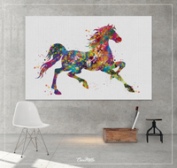 Horse Watercolor Print Personelized Horse Lover Art Print Wall Decor Nursery Decor Horse Gift Art Home Decor Wall Hanging Horse Wall Art-10 - CocoMilla