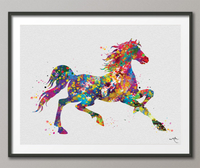 Horse Watercolor Print Personelized Horse Lover Art Print Wall Decor Nursery Decor Horse Gift Art Home Decor Wall Hanging Horse Wall Art-10 - CocoMilla