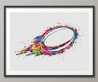 Rugby Ball Watercolor Print Rugby Player Gift Boy Nursery Dorm Room Ball Poster Wall Art Wall Decor Run With Your Heart Sport Wall Art-1527 - CocoMilla