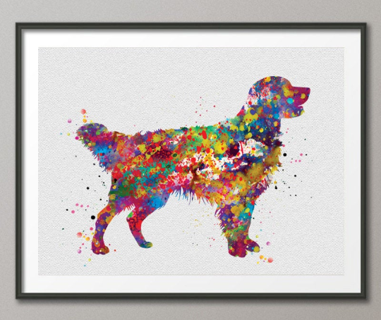 Golden Retriever Watercolor Dog Print Pet Gift Pet Dog Love Puppy Friend Dog Poster Dog Art Customizable Animal Pet Poster Dog Poster-1139 - CocoMilla