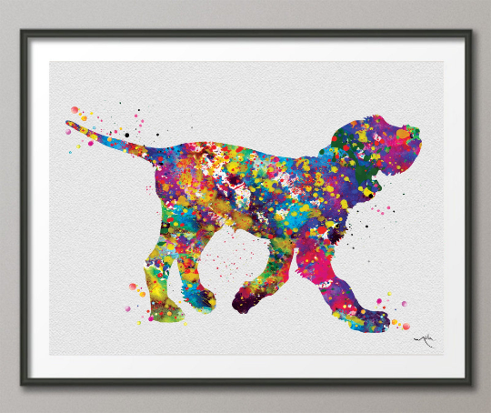 Italian Spinone Watercolor Print Personelized Memorial Gift Pet Spinone Italiano Doglover Gift Pet Animal Spinone Dog Poster Dog Art-1589 - CocoMilla