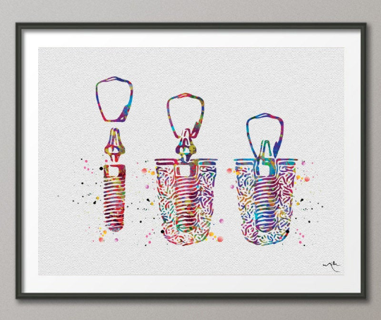 Dental Implant Watercolor Print Tooth Anatomical Art Dental Clinic Decor Dentistry Student Science Graduaiton Dentist Gift Doctor Art-1099 - CocoMilla